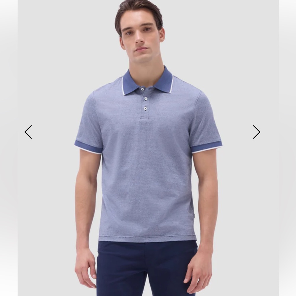 BUGATCHI Men's  Polo Shirt 100% cotton  Golf loungewear medium